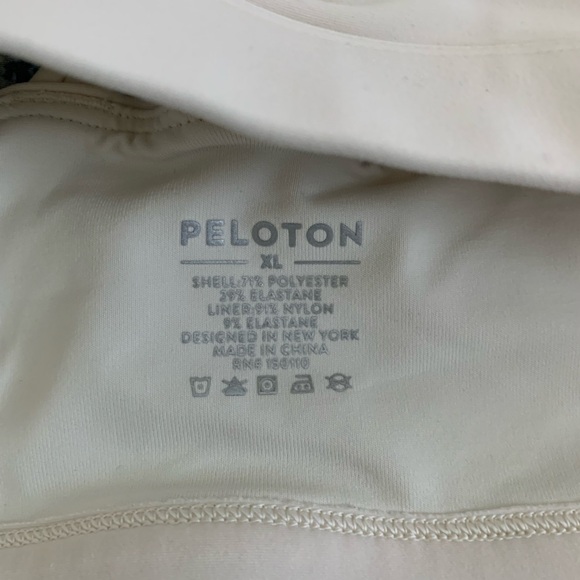 EUC Peloton Cream Sports Bra with Pink Logo size XL - Picture 3 of 3